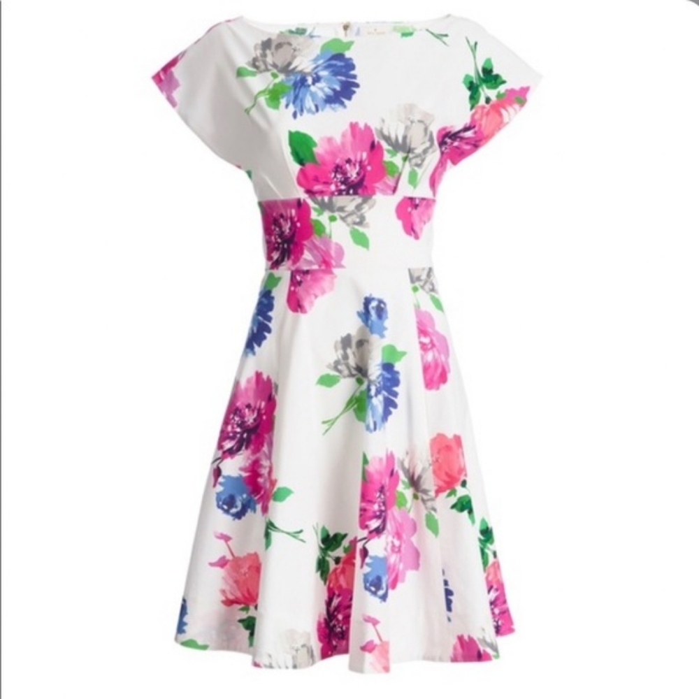 Firm Kate spade floral dress and matching Clutch